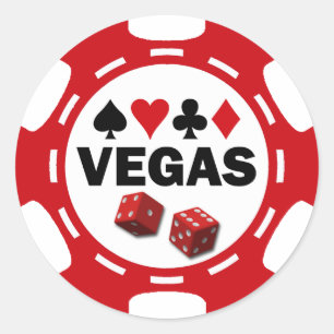 ADESIVO REDONDO MICROPLAQUETA DE PÓQUER DE VEGAS