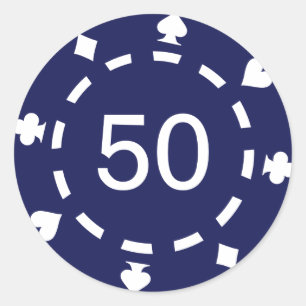 Adesivo Redondo Microplaquetas de póquer