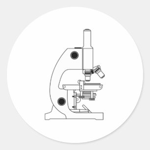 Adesivo Redondo Microscópio da ciência