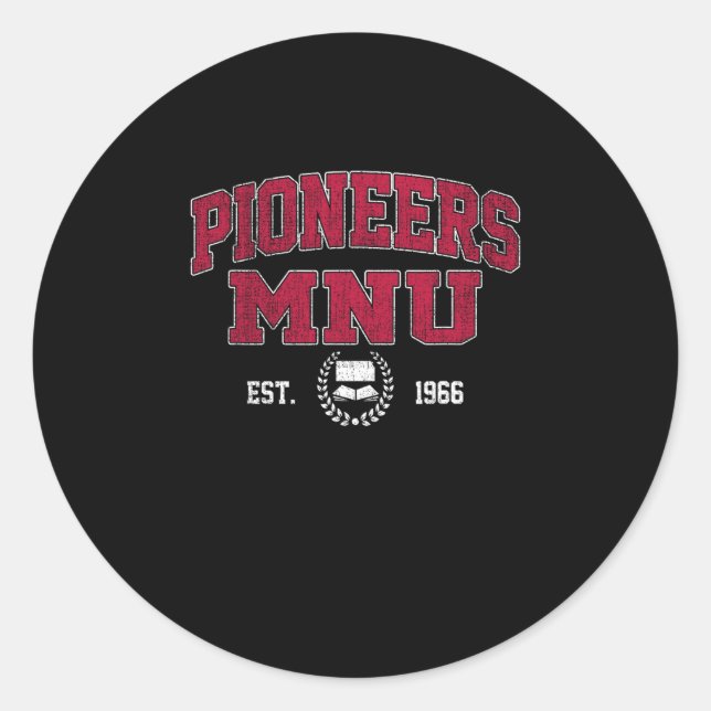 Adesivo Redondo Midamerica Nazarene Of Technology Arch Retro For M (Frente)