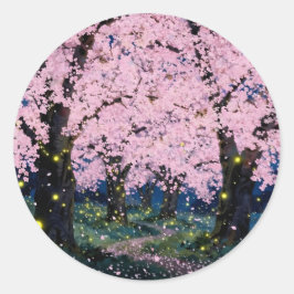Adesivo Redondo Midnight Bloom – Arte Floral Escura Clássica Redon