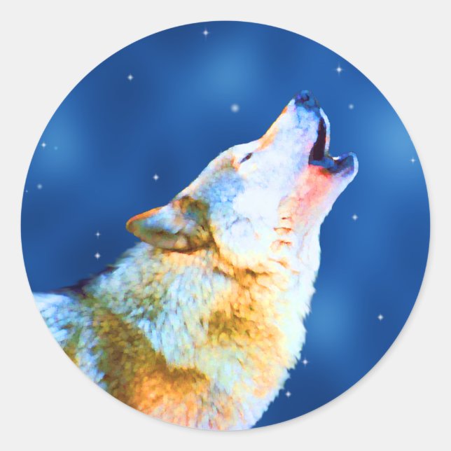 Adesivo Redondo Midnight Howl Stickers (Frente)
