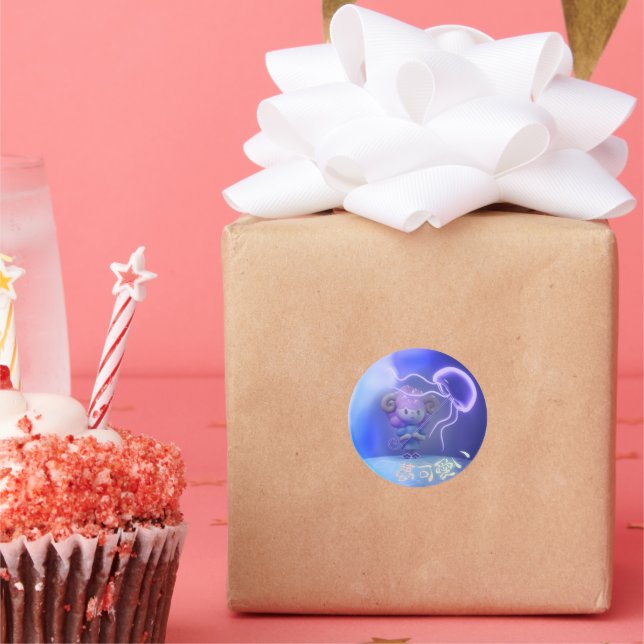 Adesivo Redondo Miipu in a Bubble (Festa)