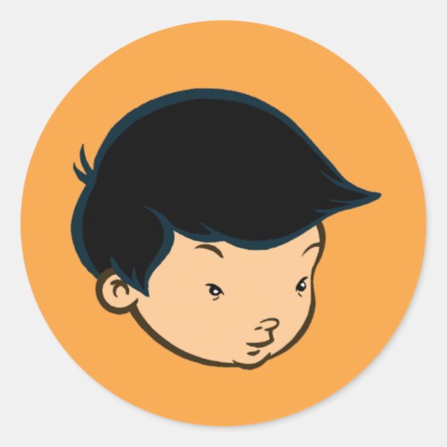 Adesivo Redondo Mike Park Sticker (Orange) (Frente)