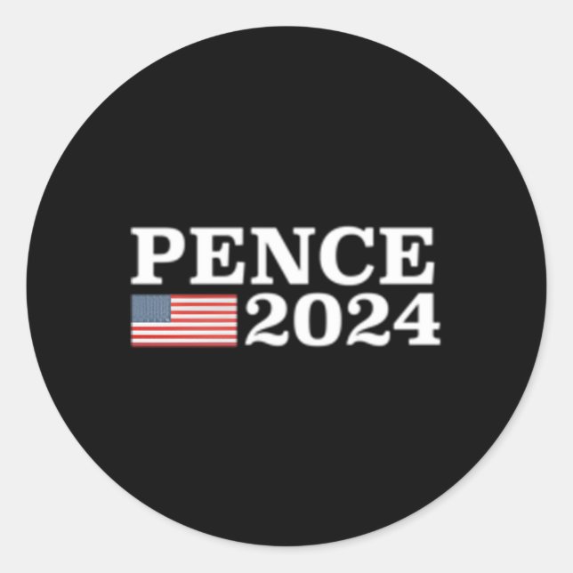 Adesivo Redondo Mike Pence 2024 (Frente)