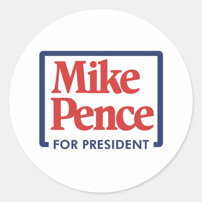 Adesivo Redondo Mike Pence para o Presidente 2024 (Frente)