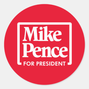 Adesivo Redondo Mike Pence para o Presidente 2024