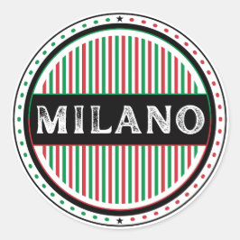 Adesivo Redondo Milano City Pride Emblem – Italian Identity