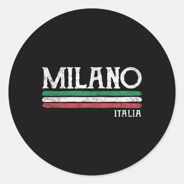 Adesivo Redondo Milão Itália Milano Itália (Frente)