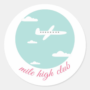 Adesivo Redondo Mile High Club