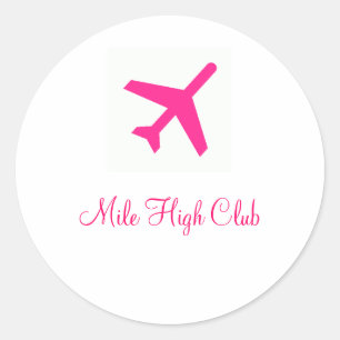 Adesivo Redondo Mile High Club - Personalizado