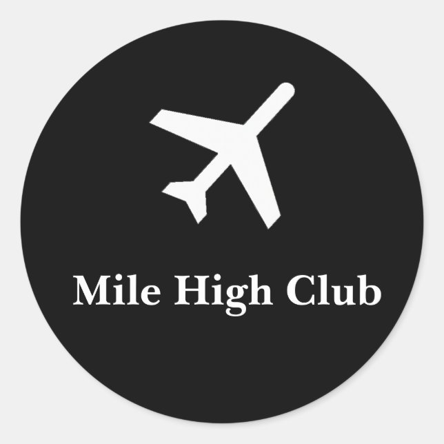 Adesivo Redondo Mile High Club Sticker (Frente)