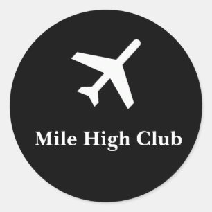 Adesivo Redondo Mile High Club Sticker