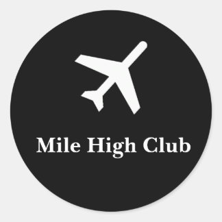 Adesivo Redondo Mile High Club Sticker