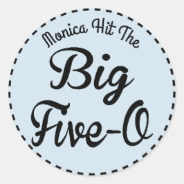 Adesivo Redondo Milestone Funny Birthday - 50 anos