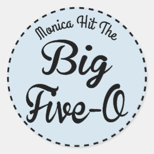 Adesivo Redondo Milestone Funny Birthday - 50 anos