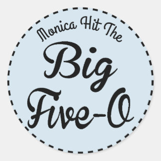 Adesivo Redondo Milestone Funny Birthday - 50 anos