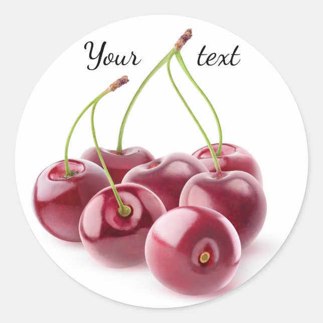 Adesivo Redondo Milha de cerejas (Frente)