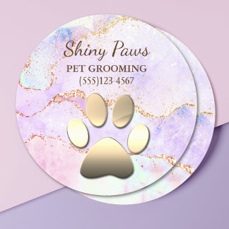 Adesivo Redondo Milho Agate Glitter Paw Pet De Cachorro