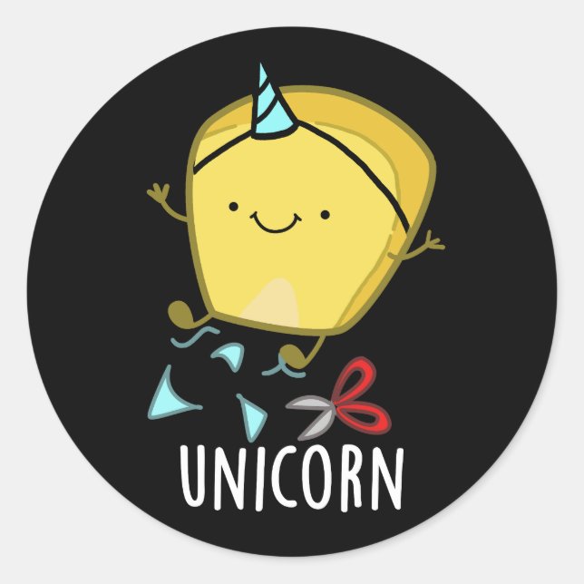 Adesivo Redondo Milho Funny Milho Pun Dark BG (Frente)