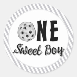 Adesivo Redondo Milk and Cookies Sweet First Birthday