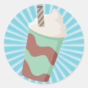 Adesivo Redondo Milkshake Do Mint Choc