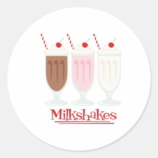 Adesivo Redondo Milkshakes (Frente)