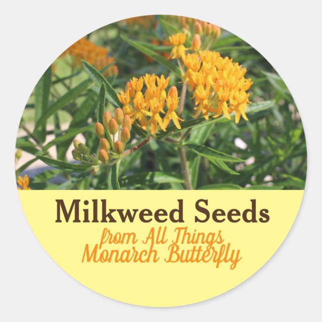 Adesivo Redondo Milkweed (Frente)