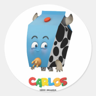 Adesivo Redondo MIlky Sticker - Karl Animated Series
