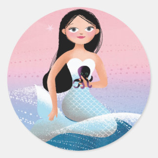 Adesivo Redondo Milla, a ilustração da Sereia