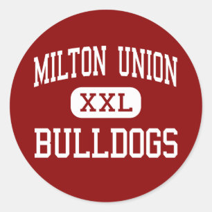 Adesivo Redondo Milton Union - Bulldog - High - West Milton Ohio