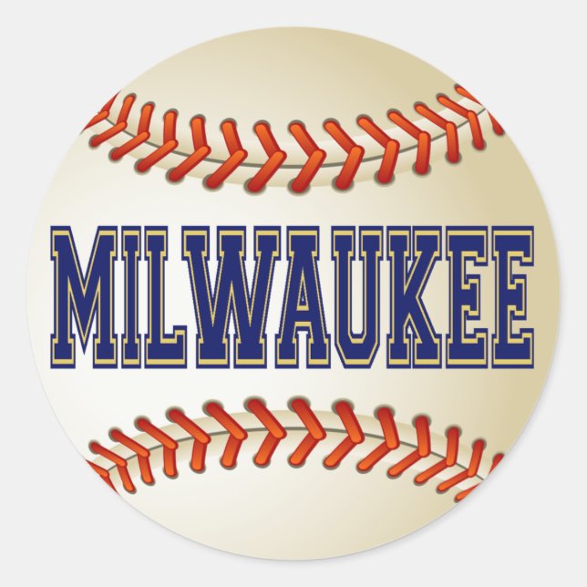 ADESIVO REDONDO MILWAUKEE BASEBALL (Frente)