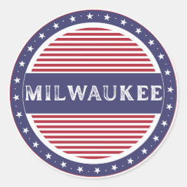 Adesivo Redondo Milwaukee City Pride Emblem – American Identity