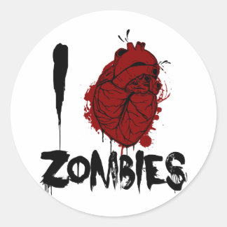 Adesivo Redondo mim bloody zombis do coração