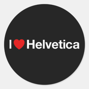 Adesivo Redondo Mim coração Helvética