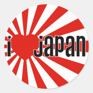 Adesivo Redondo Mim coração Japão!