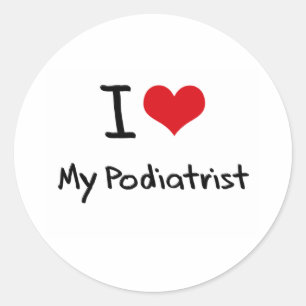 Adesivo Redondo Mim coração meu Podiatrist