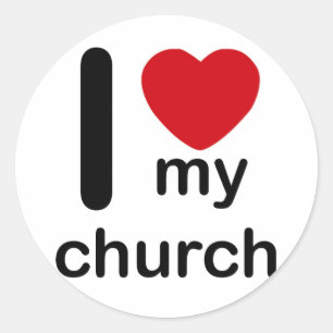 Adesivo Redondo Mim coração minha igreja