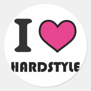 Adesivo Redondo mim hardstyle do coração