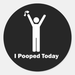 Adesivo Redondo Mim Pooped hoje