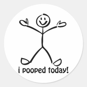 Adesivo Redondo Mim Pooped hoje