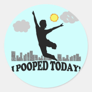 Adesivo Redondo Mim Pooped hoje