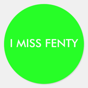 Adesivo Redondo MIM SENHORITA FENTY - fundo branco do texto