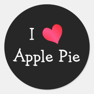 Adesivo Redondo Mim torta de Apple do amor