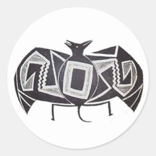 Adesivo Redondo Mimbres Bat Sticker