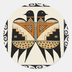 Adesivo Redondo Mimbres Twin Birds