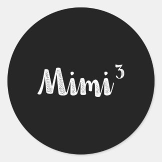Adesivo Redondo Mimi3 Mimi Cubed Times Triplet 3rd Power Novo