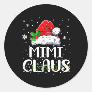 Adesivo Redondo Mimi Claus Natal Família Pajama Matando Xmas