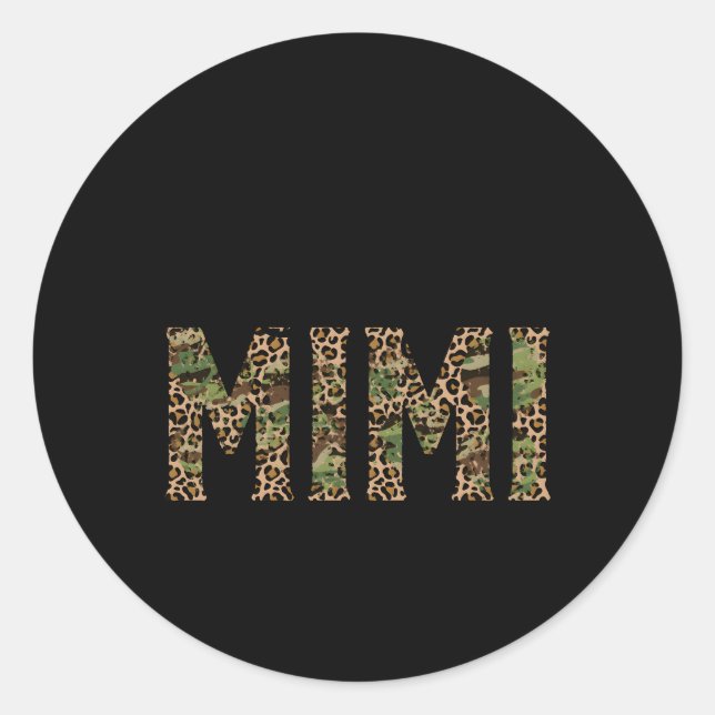 Adesivo Redondo Mimi Leopard Avó Mimi De Mimi (Frente)
