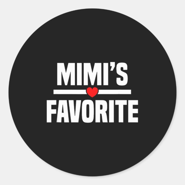 Adesivo Redondo Mimi's Favorite Granhild Funny Grandson Granddaugh (Frente)